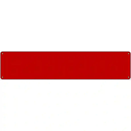 Red Solid Blank Novelty Metal Street Sign 24" x 5" (ST)