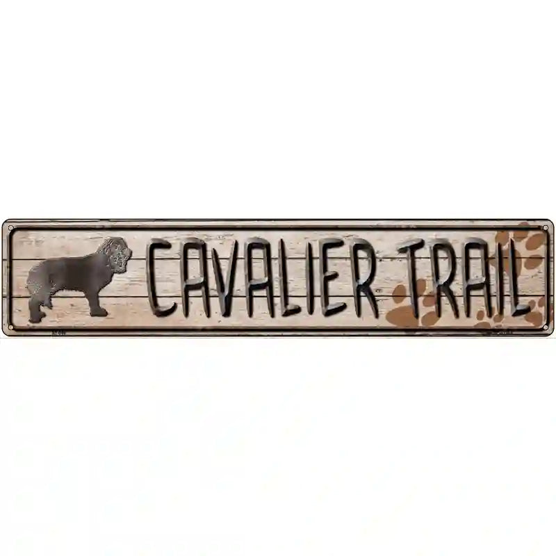 Cavalier Trail Novelty Metal Street Sign 24" x 5" (ST)