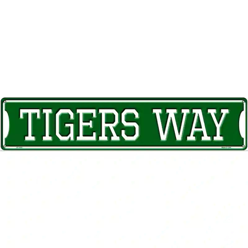 Tigers Way Novelty Metal Street Sign 24" x 5" (ST)