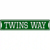 Twins Way Novelty Metal Street Sign 24" x 5" (ST)