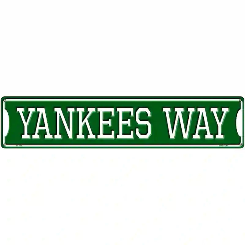 Yankees Way Novelty Metal Street Sign 24" x 5" (ST)