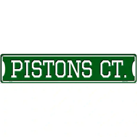 Pistons Ct Novelty Metal Street Sign 24" x 5" (ST)