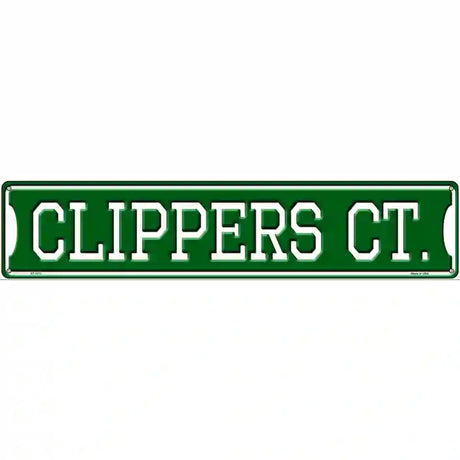 Clippers Ct Novelty Metal Street Sign 24" x 5" (ST)