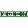 Grizzlies Ct Novelty Metal Street Sign 24" x 5" (ST)