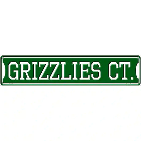 Grizzlies Ct Novelty Metal Street Sign 24" x 5" (ST)