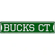 Bucks Ct Novelty Metal Street Sign 24" x 5" (ST)