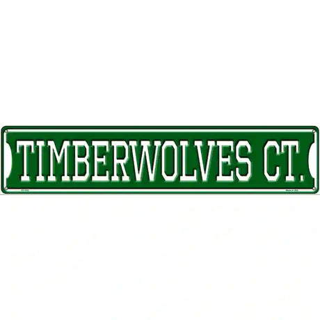 Timberwolves Ct Novelty Metal Street Sign 24" x 5" (ST)