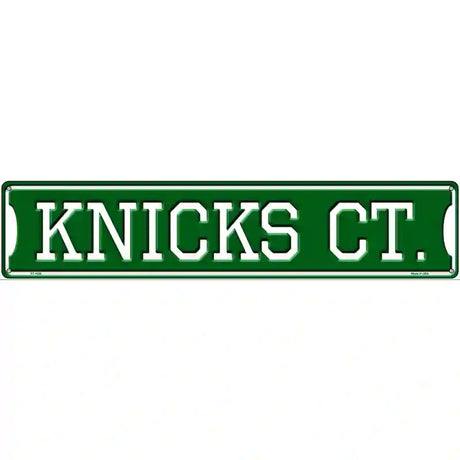 Knicks Ct Novelty Metal Street Sign 24" x 5" (ST)