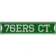 76ers Ct Novelty Metal Street Sign 24" x 5" (ST)