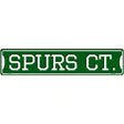 Spurs Ct Novelty Metal Street Sign 24" x 5" (ST)