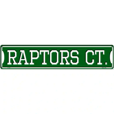 Raptors Ct Novelty Metal Street Sign 24" x 5" (ST)