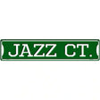 Jazz Ct Novelty Metal Street Sign 24" x 5" (ST)