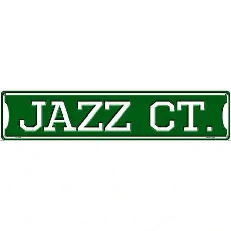 Jazz Ct Novelty Metal Street Sign 24" x 5" (ST)