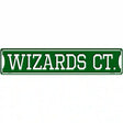 Wizards Ct Novelty Metal Street Sign 24" x 5" (ST)