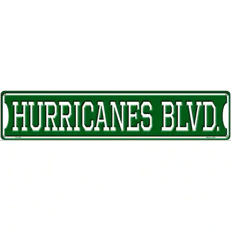 Hurricanes Blvd Novelty Metal Street Sign 24" x 5" (ST)