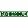 Panthers Blvd Novelty Metal Street Sign 24" x 5" (ST)