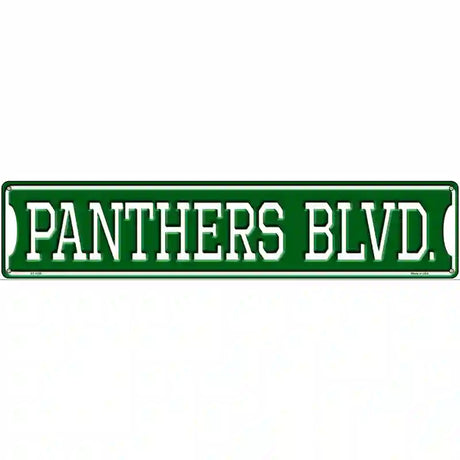 Panthers Blvd Novelty Metal Street Sign 24" x 5" (ST)