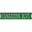 Canadiens Blvd Novelty Metal Street Sign 24" x 5" (ST)