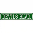 Devils Blvd Novelty Metal Street Sign 24" x 5" (ST)