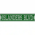 Islanders Blvd Novelty Metal Street Sign 24" x 5" (ST)