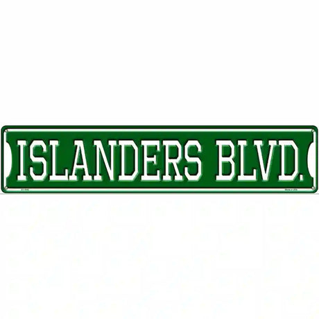 Islanders Blvd Novelty Metal Street Sign 24" x 5" (ST)