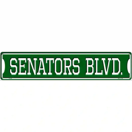 Senators Blvd Novelty Metal Street Sign 24" x 5" (ST)