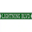 Lightning Blvd Novelty Metal Street Sign 24" x 5" (ST)