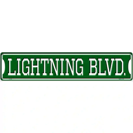 Lightning Blvd Novelty Metal Street Sign 24" x 5" (ST)