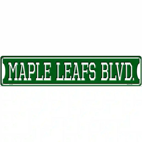 Maple Leafs Blvd Novelty Metal Street Sign 24" x 5" (ST)