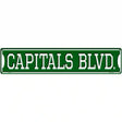 Capitals Blvd Novelty Metal Street Sign 24" x 5" (ST)