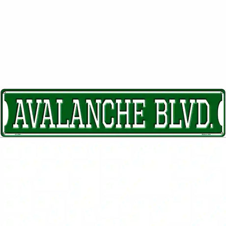 Avalanche Blvd Novelty Metal Street Sign 24" x 5" (ST)