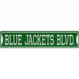 Blue Jackets Blvd Novelty Metal Street Sign 24" x 5" (ST)