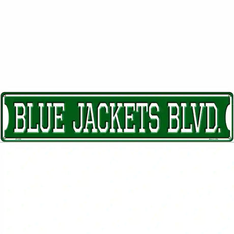 Blue Jackets Blvd Novelty Metal Street Sign 24" x 5" (ST)