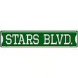 Stars Blvd Novelty Metal Street Sign 24" x 5" (ST)