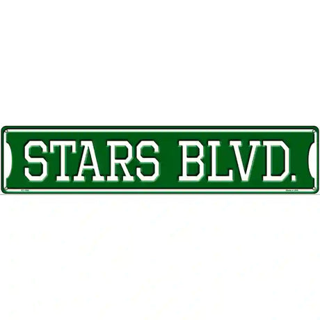 Stars Blvd Novelty Metal Street Sign 24" x 5" (ST)