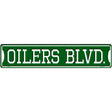 Oilers Blvd Novelty Metal Street Sign 24" x 5" (ST)