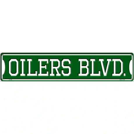 Oilers Blvd Novelty Metal Street Sign 24" x 5" (ST)