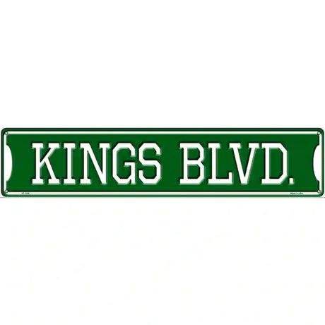 Kings Blvd Novelty Metal Street Sign 24" x 5" (ST)