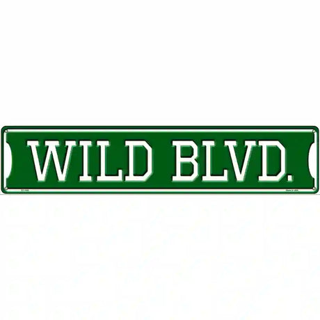 Wild Blvd Novelty Metal Street Sign 24" x 5" (ST)