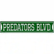 Predators Blvd Novelty Metal Street Sign 24" x 5" (ST)