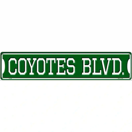 Coyotes Blvd Novelty Metal Street Sign 24" x 5" (ST)