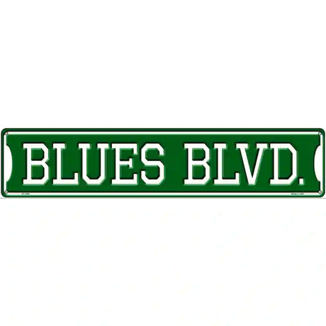 Blues Blvd Novelty Metal Street Sign 24" x 5" (ST)