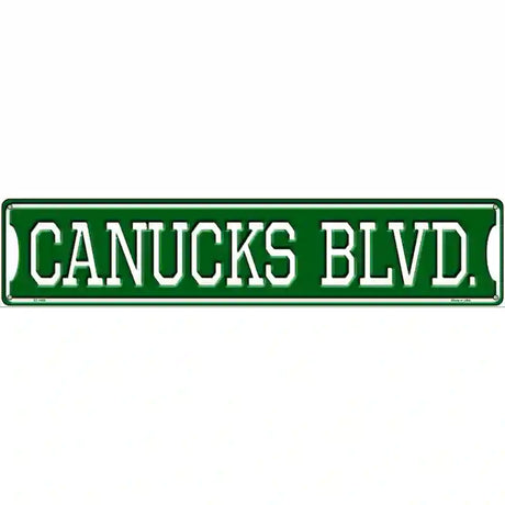 Canucks Blvd Novelty Metal Street Sign 24" x 5" (ST)