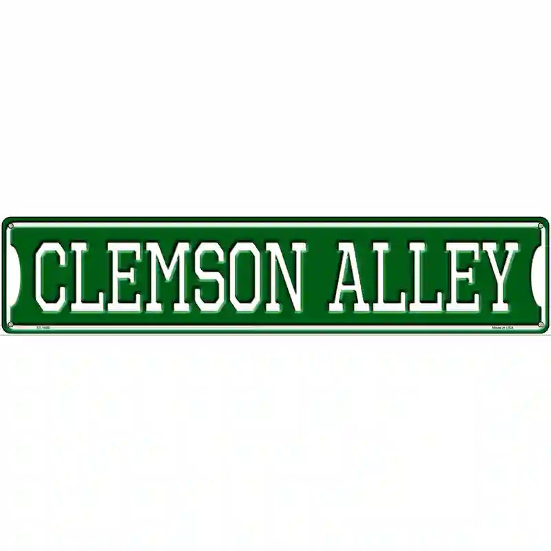 Clemson Alley Novelty Metal Street Sign 24" x 5" (ST)