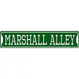 Marshall Alley Novelty Metal Street Sign 24" x 5" (ST)