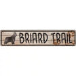 Briard Trail Novelty Metal Street Sign 24" x 5" (ST)