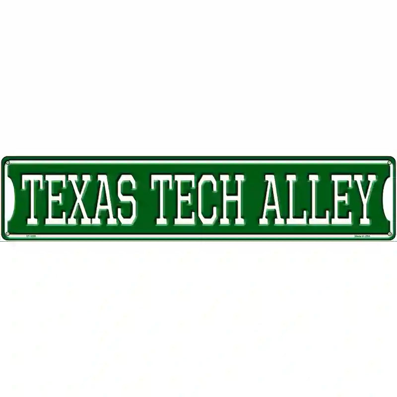 Texas Tech Alley Novelty Metal Street Sign 24" x 5" (ST)