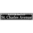 St. Charles Ave Novelty Metal Street Sign 24" x 5" (ST)