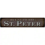 Rue St Peter Novelty Metal Street Sign 24" x 5" (ST)