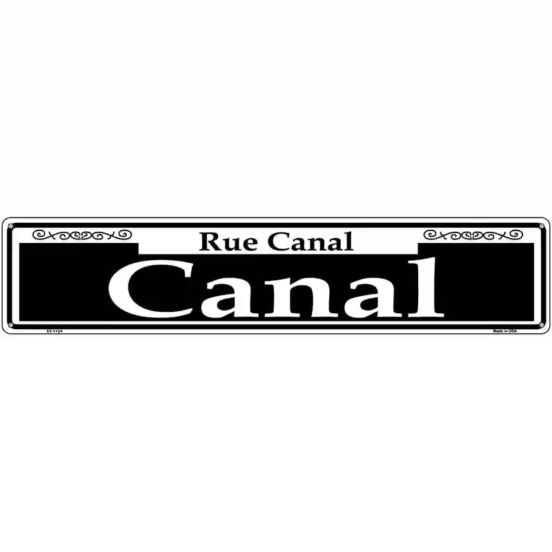 Canal Novelty Metal Street Sign 24" x 5" (ST)